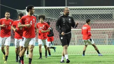 صورة منتخب مصر يخوض تدريبه الأول باستاد الكويت استعدادا لودية بلجيكا